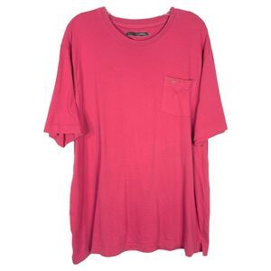 Greg‎ Norman Mens XL Tee Shirt Hot Pink Embroidered Logo Short Sleeve Crew 1046